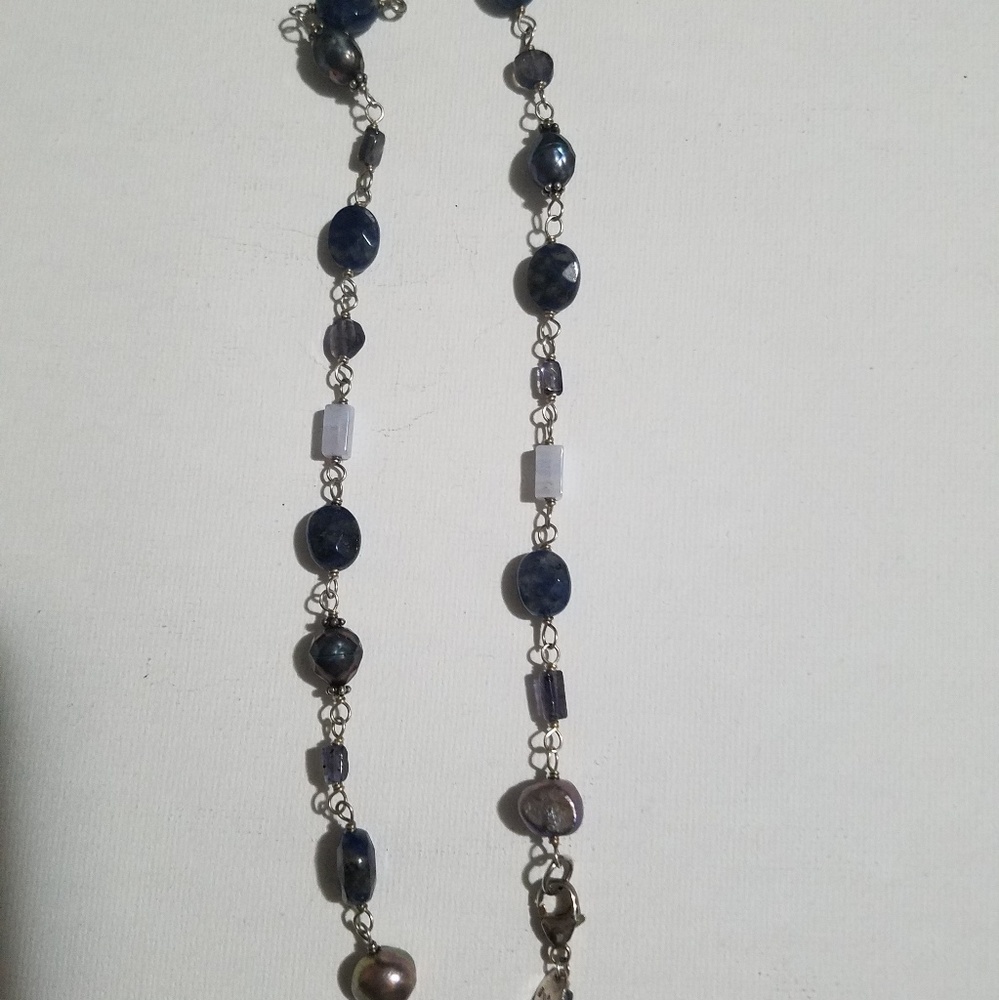 Sterling Silver Silpada Blue Necklace Ret. N1309